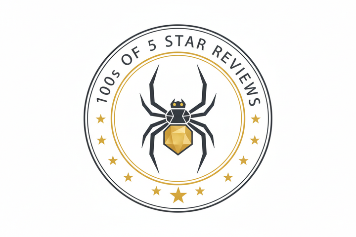 place a spider in the middle of the logo